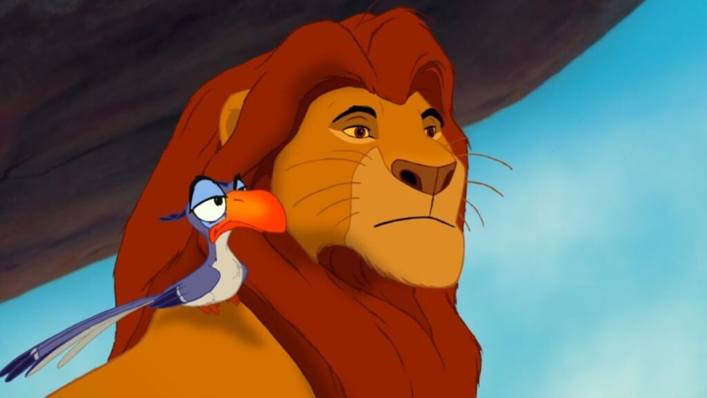 Mufasa et Zazu dans Le Roi Lion