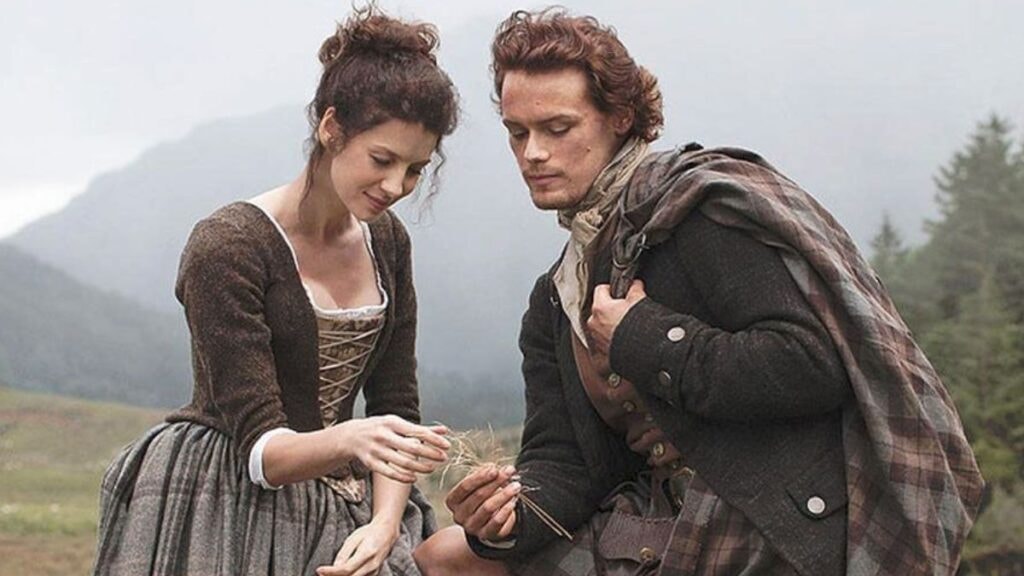 Claire et Jamie dans Outlander