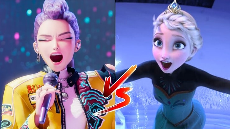 Sondage : qui est la meilleure chanteuse entre Rumi (KPop Demon Hunters) et Elsa (La Reine des Neiges) ?