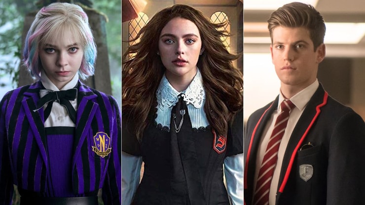 Sondage : quel uniforme préfères-tu entre celui de Nevermore (Mercredi), Las Encinas (Elite) et la Salvatore School (Legacies) ?