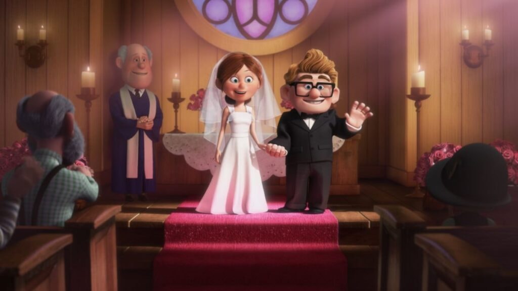 Ellie et Carl se marient dans Là-haut