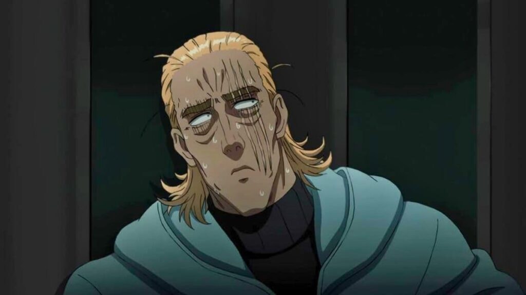 King transpirant de peur dans One Punch Man