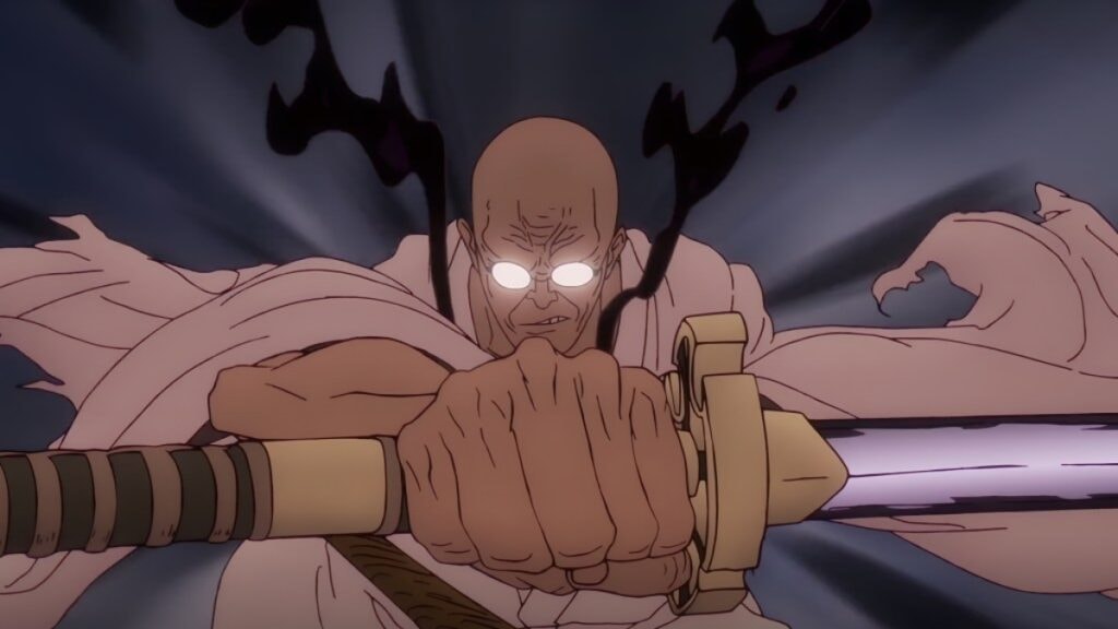 Nusjuro tenant son épée avec six doigts dans One Piece