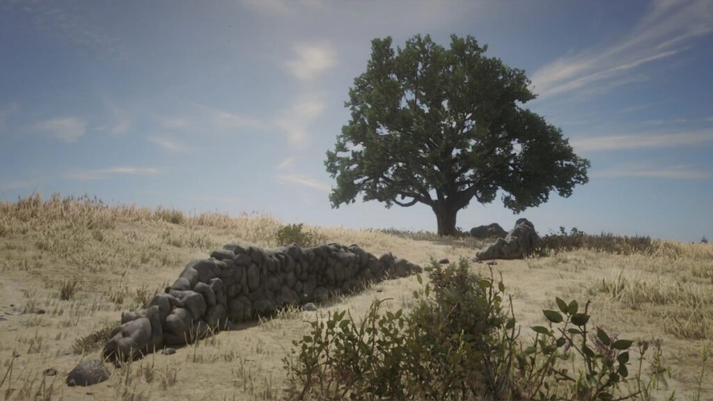 Un arbre rappellant celui des Evadés dans Red Dead Redemption