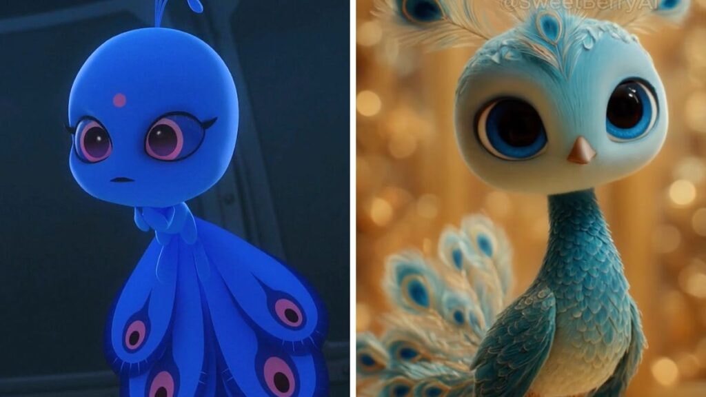 Duusu dans Miraculous et version Pixar