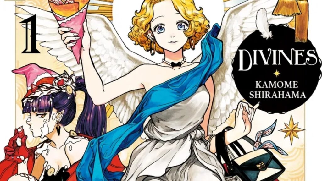 Eniale et Dewiela sur la couverture du tome 1 du manga Divines