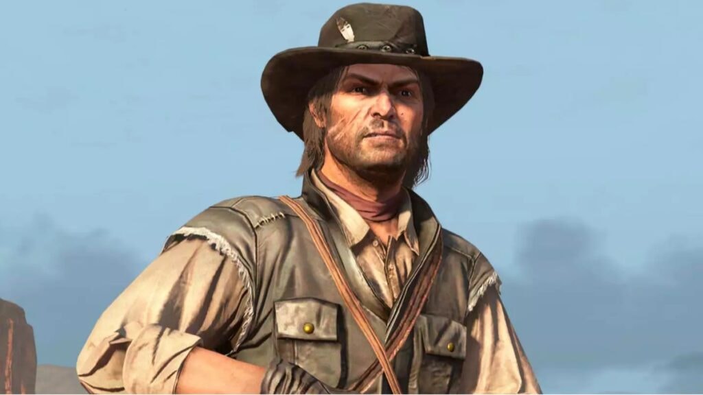 John Marston regardant vers l'horizon dans Red Dead Redemption