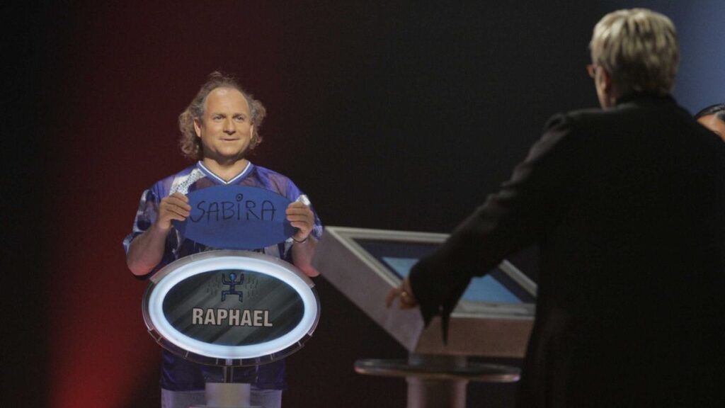 Une image du jeu télévisé culte Le Maillon Faible, animé par Laurence Boccolini dans les années 2000.