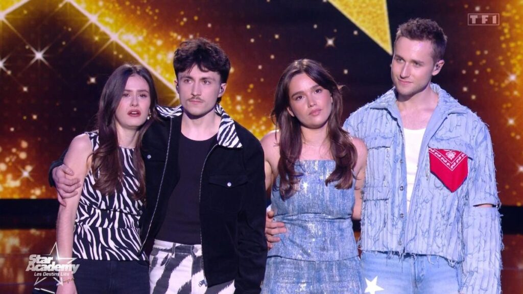 Jeanne, Léo, Lily et Théo L de la Star Academy 2025.