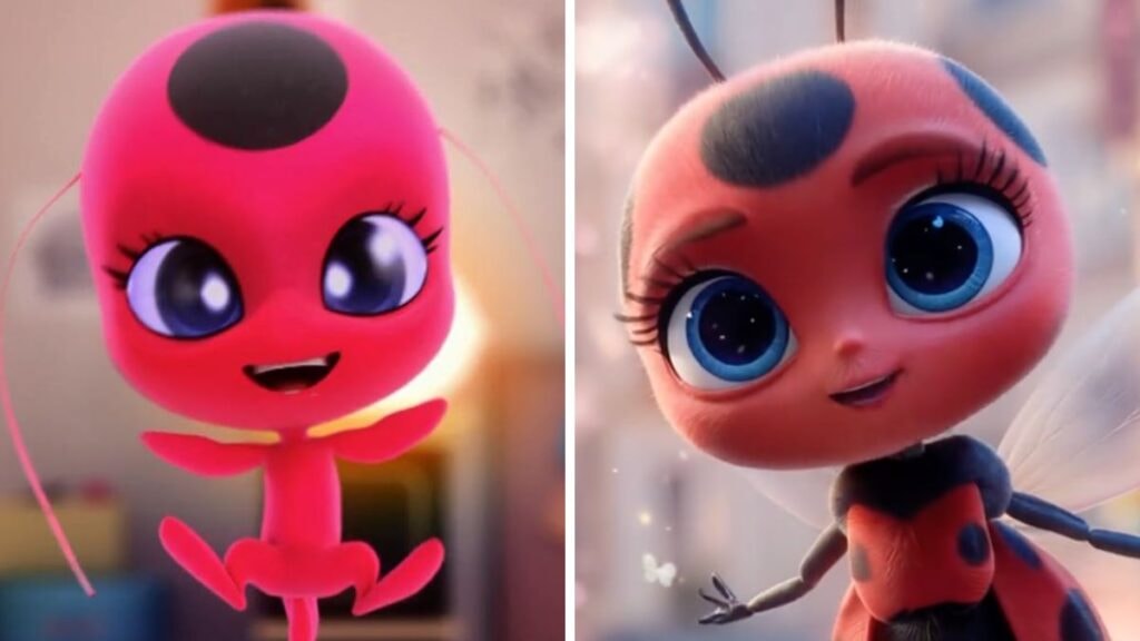 Tikki dans Miraculous et version Pixar