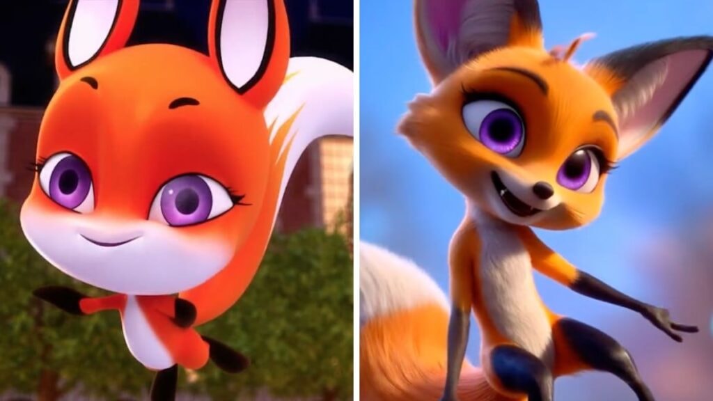 Trixx dans Miraculous et version Pixar