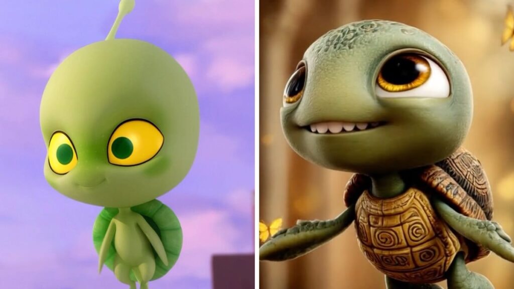 Wayzz dans Miraculous et version Pixar