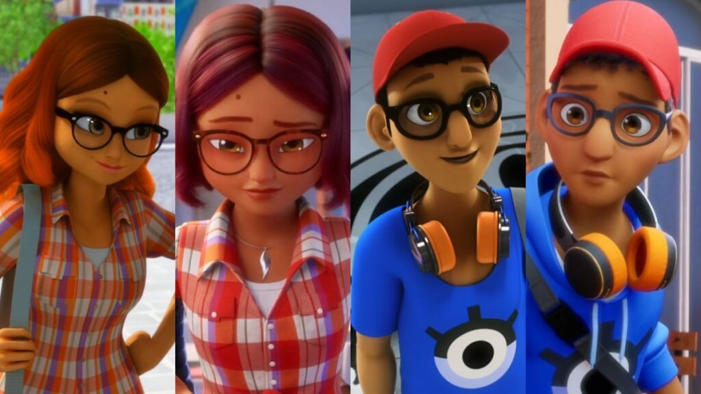Alya Césaire et Nino Lahiffe dans la saison 1 et 6 de Miraculous
