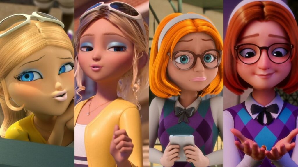 Chloé Bourgeois et Sabrina Raincomprix dans la saison 1 et 6 de Miraculous