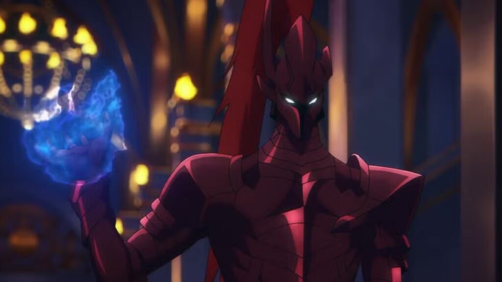 Igris utilisant son pouvoir pour appler son épée dans Solo Leveling