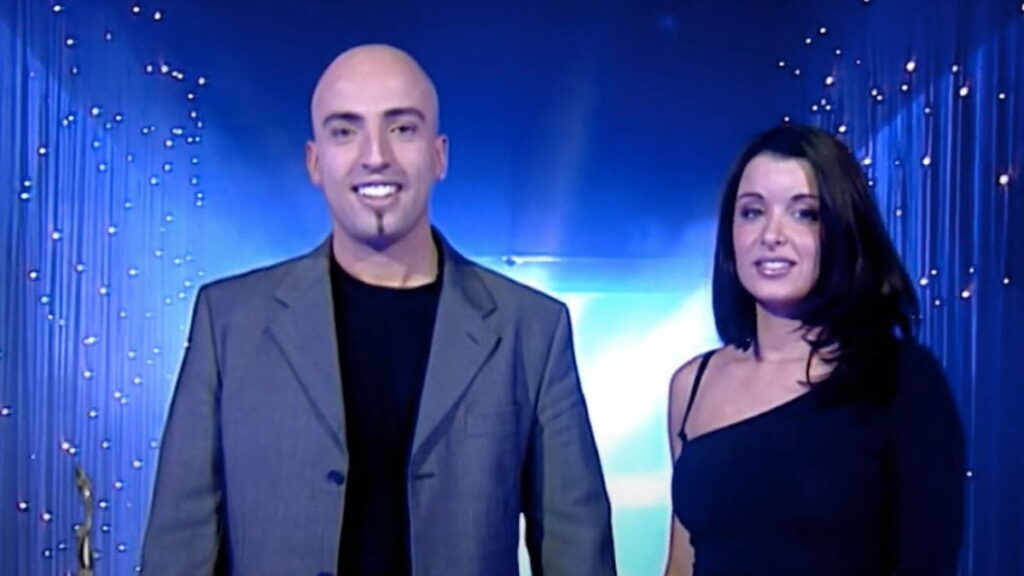 Jenifer et François lors du premier prime de Star Academy en 2001.