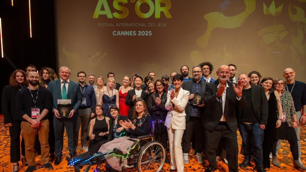 Photo prise lors de la cérémonie de l'As d'Or 2025 au Festival International des Jeux de Cannes