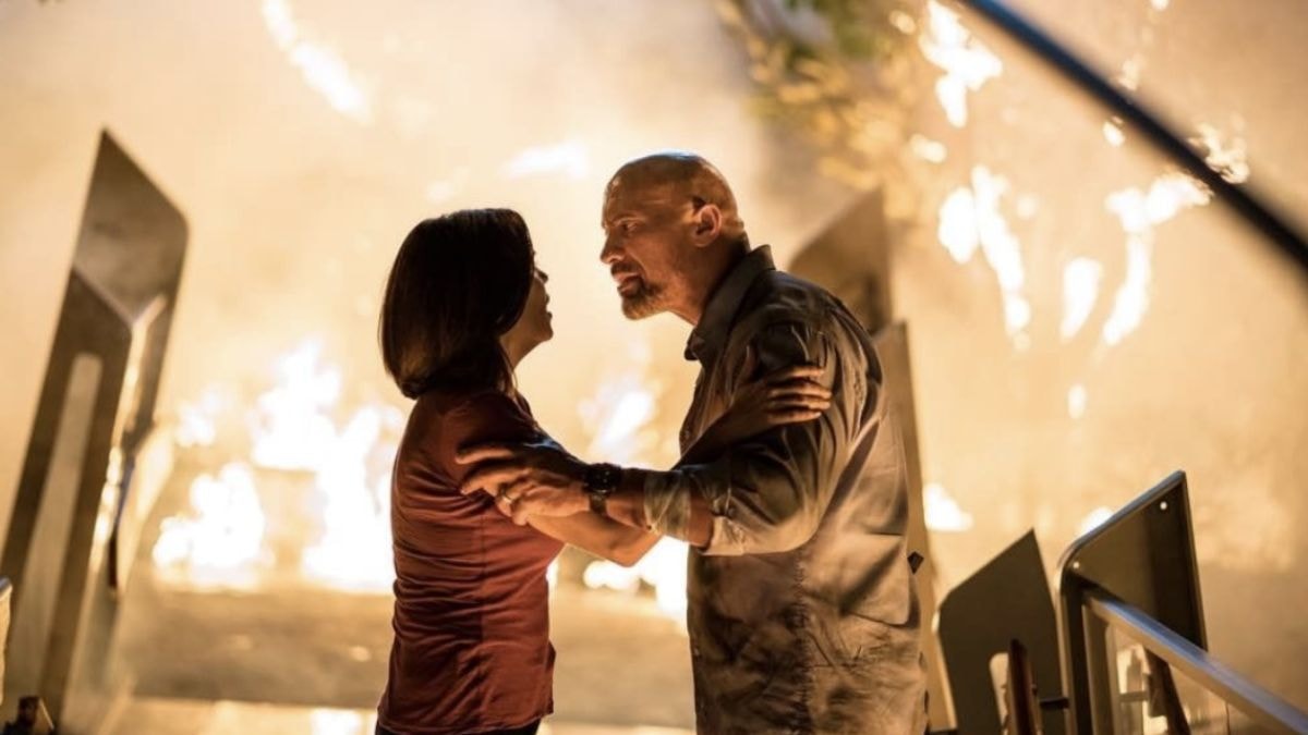 film skyscraper avec Dwayne Johnson et Neve Campbell