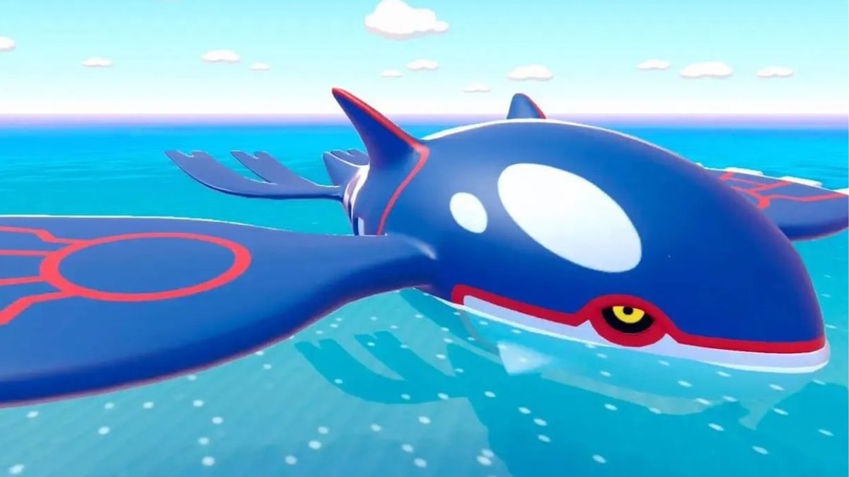 Le Pokémon Légendaire Kyogre dans le jeu vidéo Pokémon Pokopia